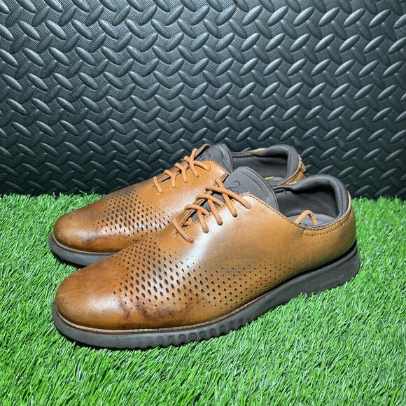 Cole Haan ZeroGrand 2.0 Brown Wingtip Oxford Lined C25351 Mens Size 9.5 - Picture 3 of 7